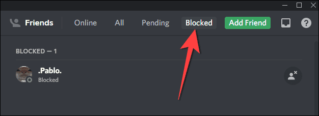 Select block tab at the top in discord - Πώς να αποκλείσετε ή να ξεμπλοκάρετε άτομα
