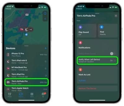 airpods left behind notify - Πώς να λάβετε ειδοποίηση για τα AirPods Pro σας που έχετε αφήσει πίσω | Αναλυτικές Οδηγίες