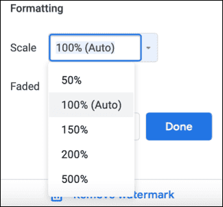 Scale GoogleDocsWatermark - Πώς να εισάγετε ένα υδατογράφημα εικόνας