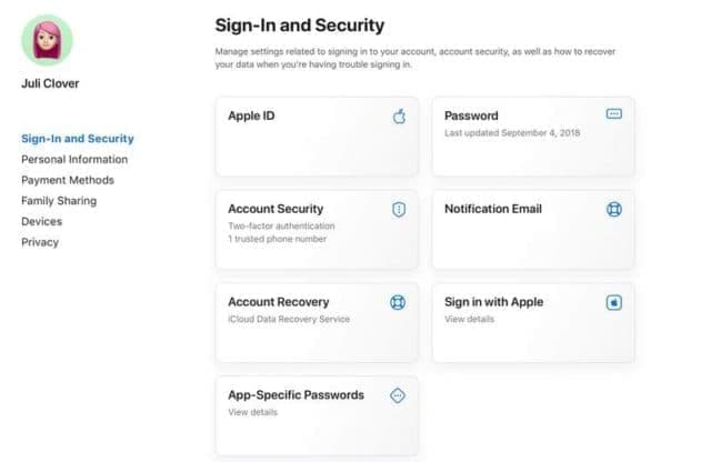apple id website 2 640x416 - Αυτό είναι το νέο design του Apple ID website και μόλις κυκλοφόρησε