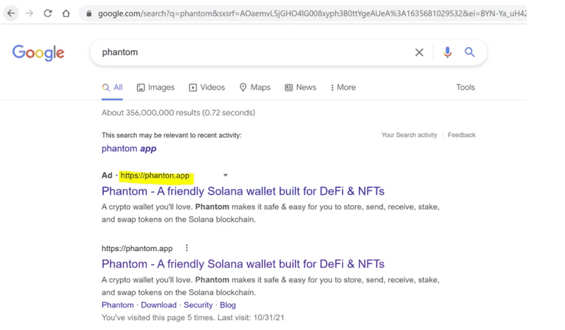 crypto exchange - Google ads κατευθύνουν τους χρήστες σε ψεύτικα crypto wallets