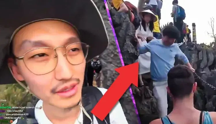 Βίντεο που κόβει την ανάσα: Streamer κατέγραψε παραλίγο πτώση άνδρα από βουνό