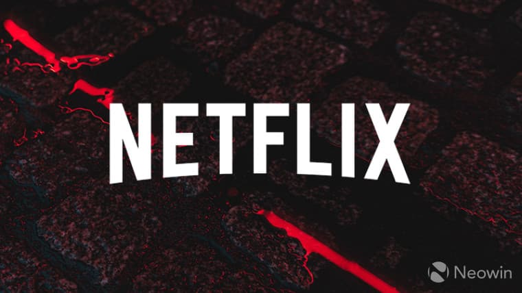 Netflix logo on a dark red background