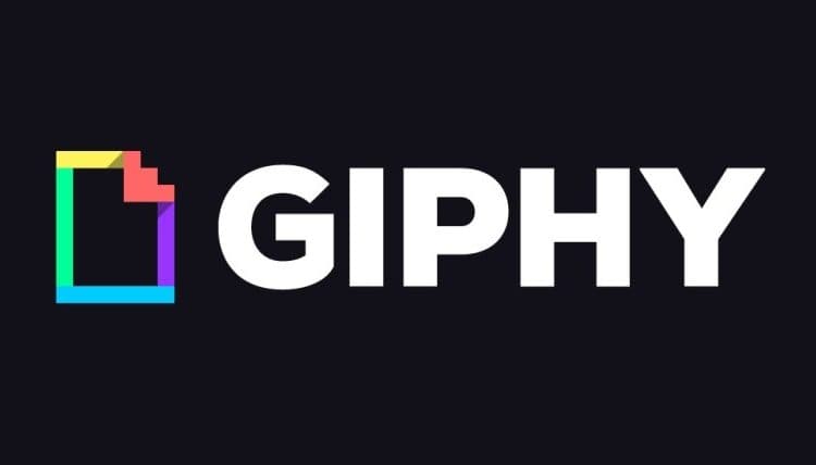 The Giphy logo on a black background