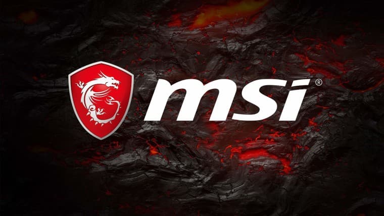 MSI logo laid on top of solidifying lava