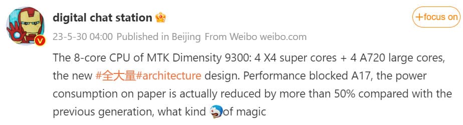 CPU Digital Chat Station Dimensity 9300