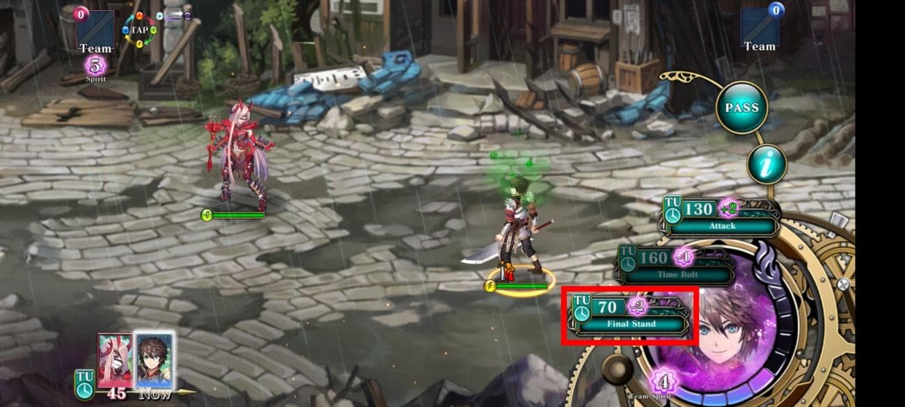 Unleashing a devastating skill in Evertale