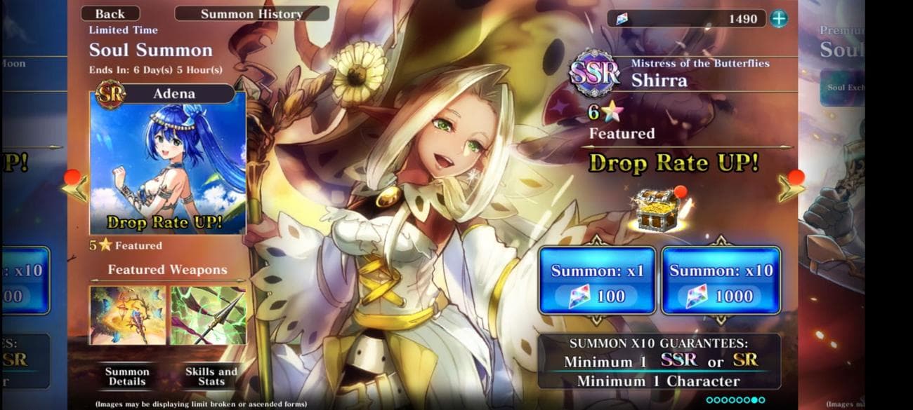 Gacha banner example in Evertale