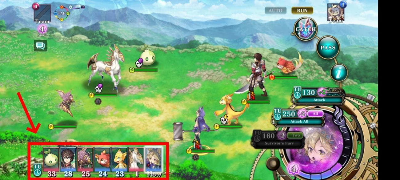 Turn order number in Evertale 