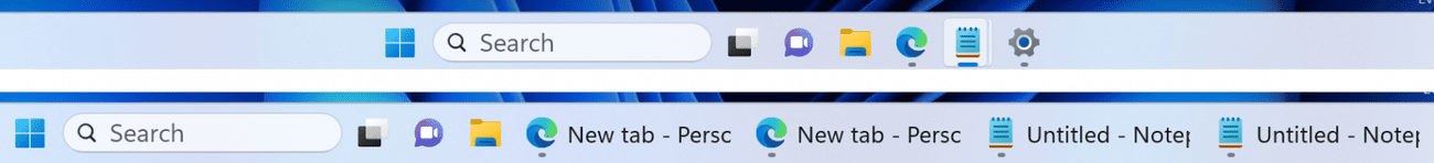 Ομαδοποιημένα και μη ομαδοποιημένα στοιχεία γραμμής εργασιών