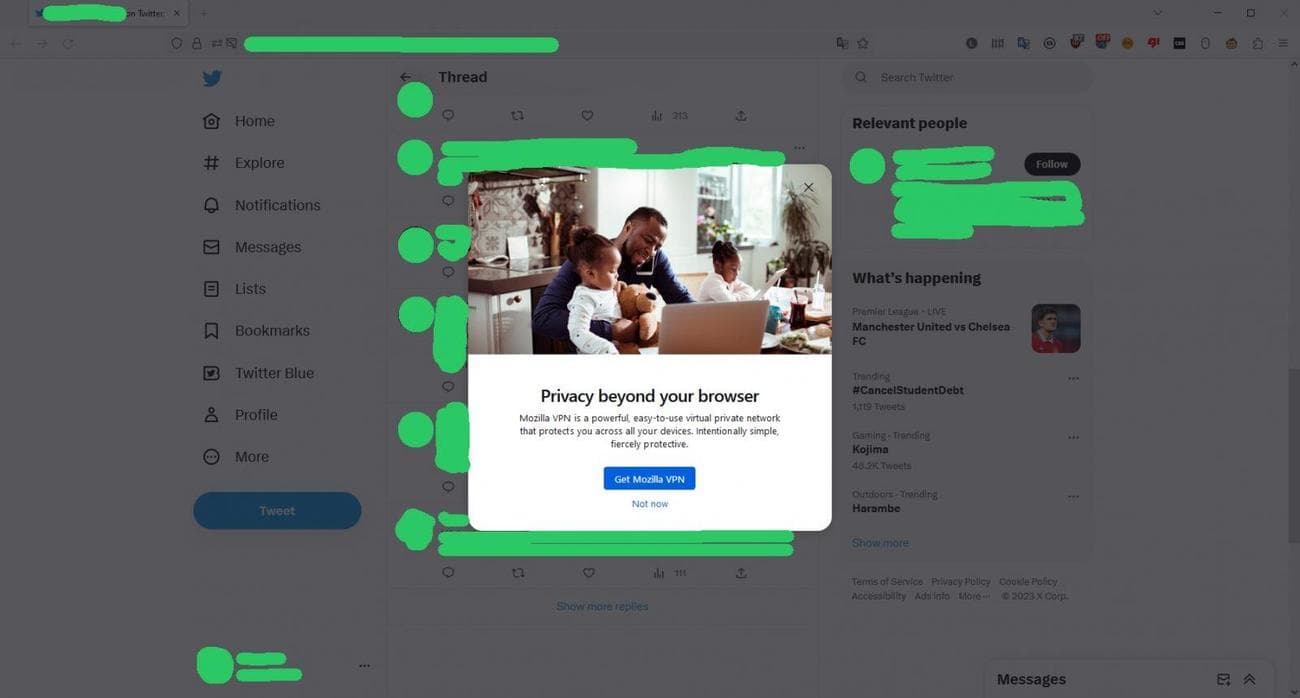Η αγγελία προβάλλεται τυχαία σε χρήστες Firefox