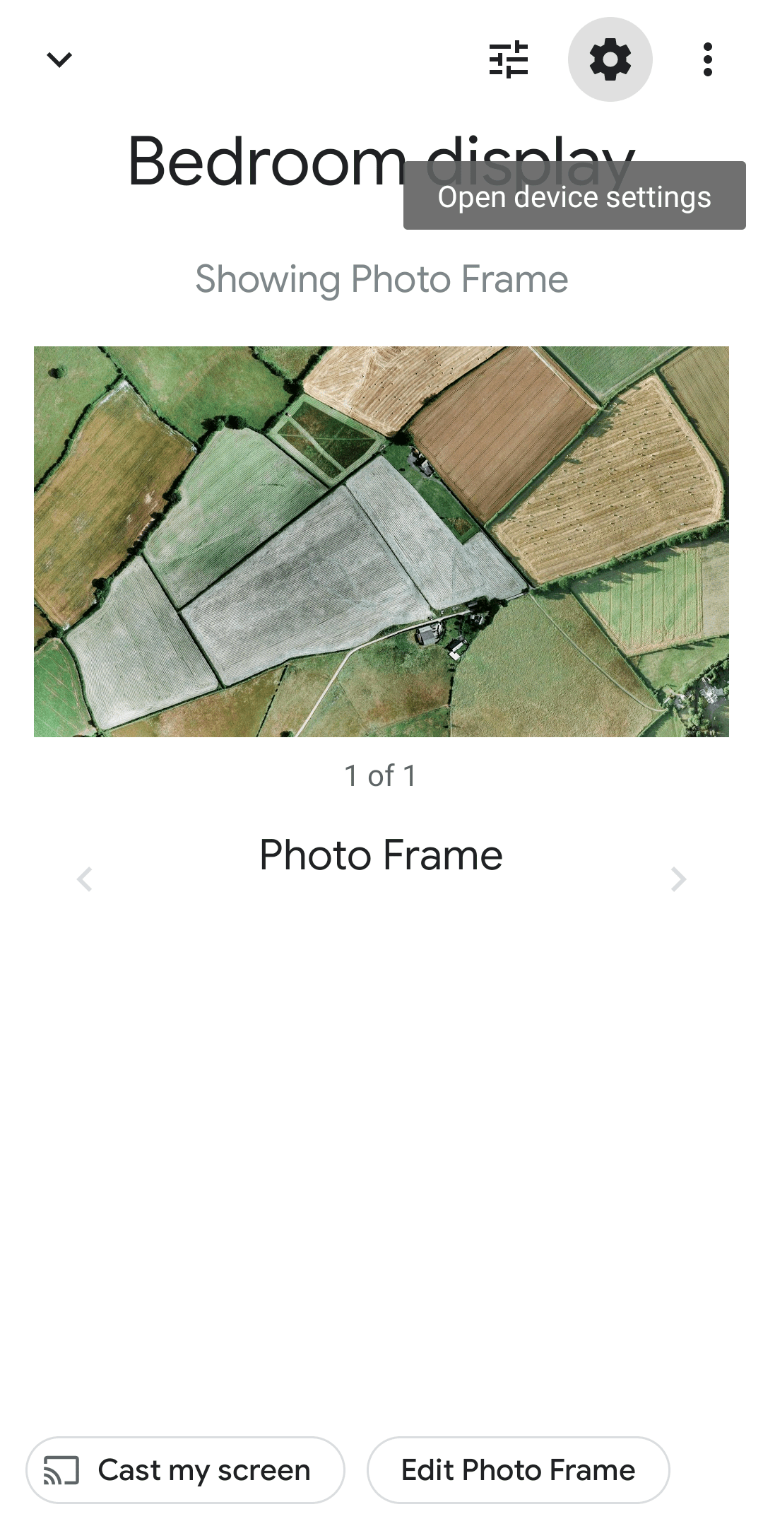 Το στιγμιότυπο οθόνης δείχνει την αρχική οθόνη της εφαρμογής Google Home.