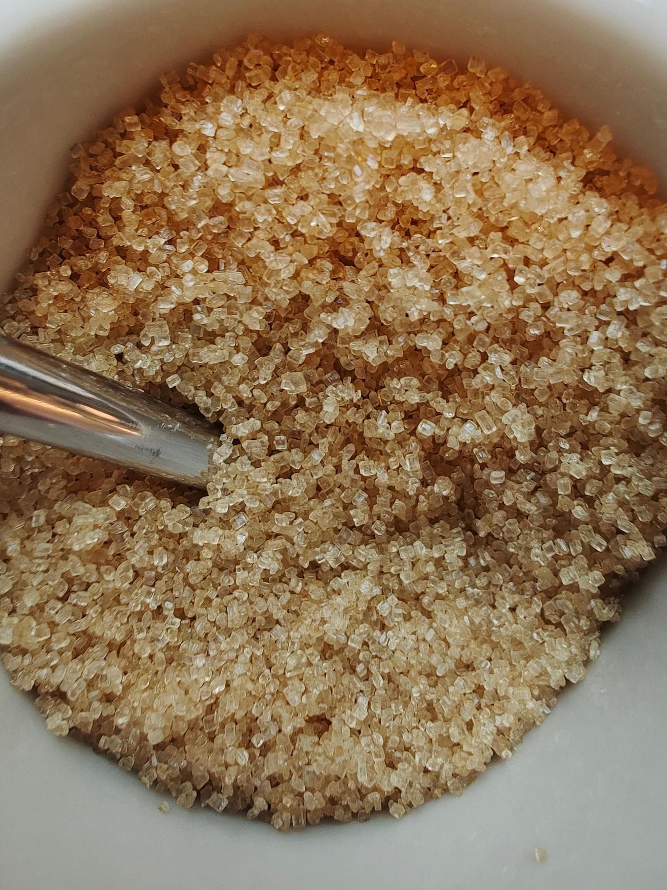 Φωτογραφία της ζάχαρης που τραβήχτηκε με μακρο φακό