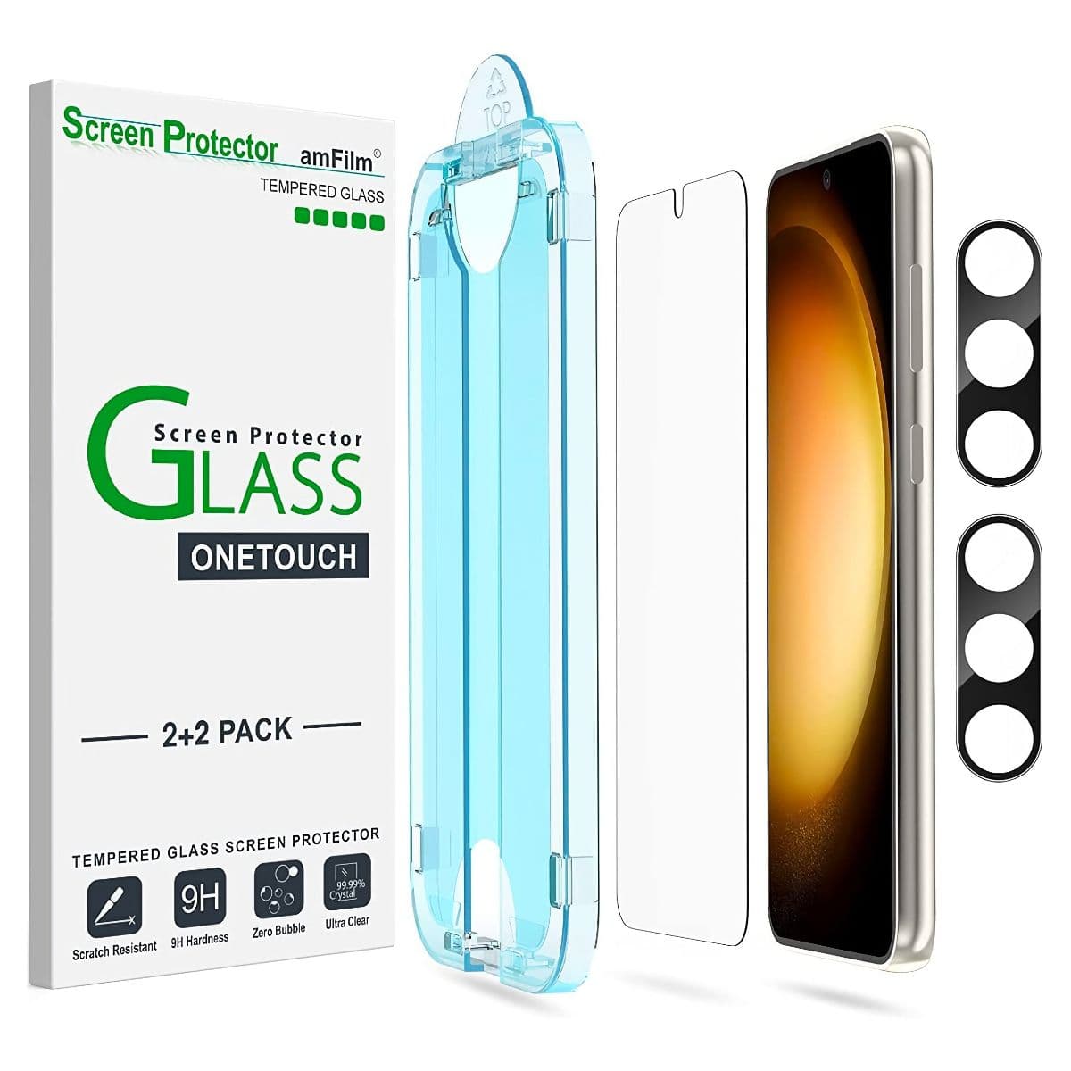 Προστατευτικό οθόνης amFilm Tempered Glass για Galaxy S23 Plus.
