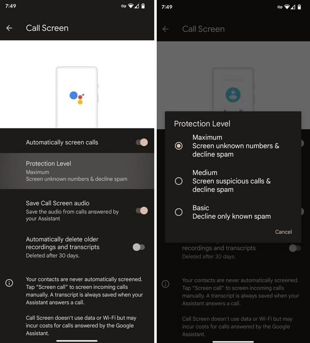Το νέο μενού Call Screen - Η Google αλλάζει τις ρυθμίσεις Call Screen δίνοντας στους χρήστες τρεις επιλογές για την καταπολέμηση των ανεπιθύμητων κλήσεων