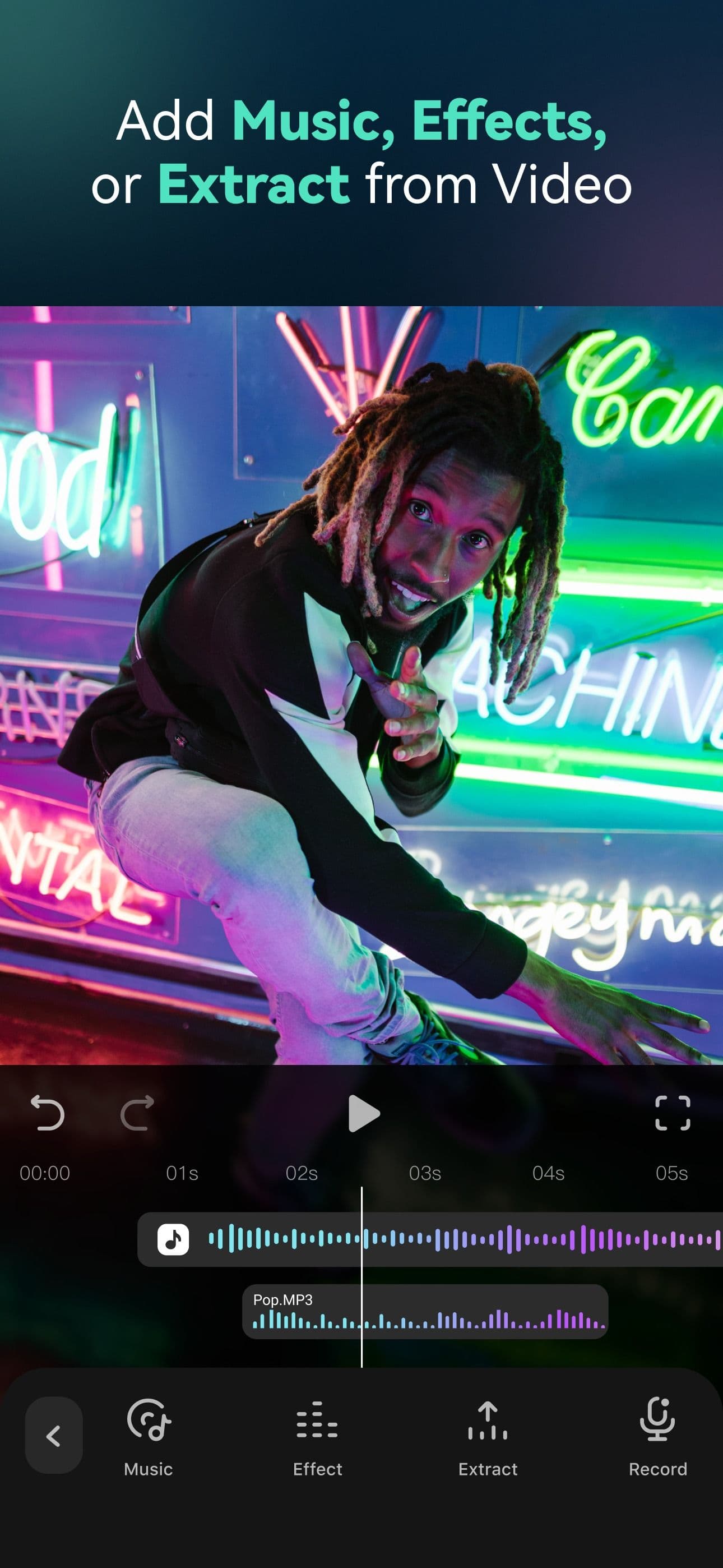 μουσική και εφέ filmora