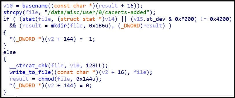 Προσθήκη κακόβουλου πιστοποιητικού