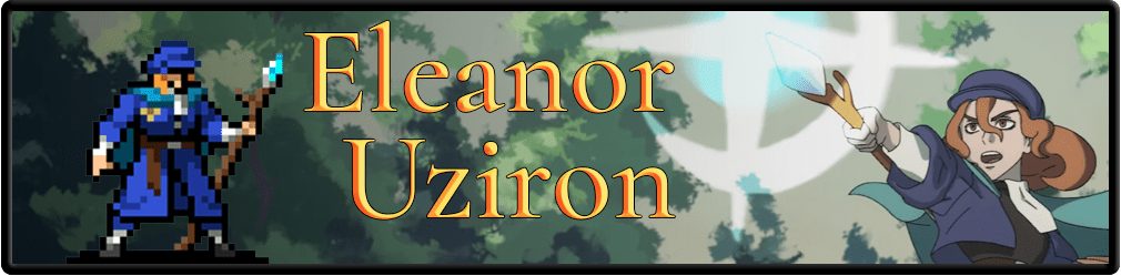Πανό χαρακτήρων του Vampire Survivors Eleanor Uziron