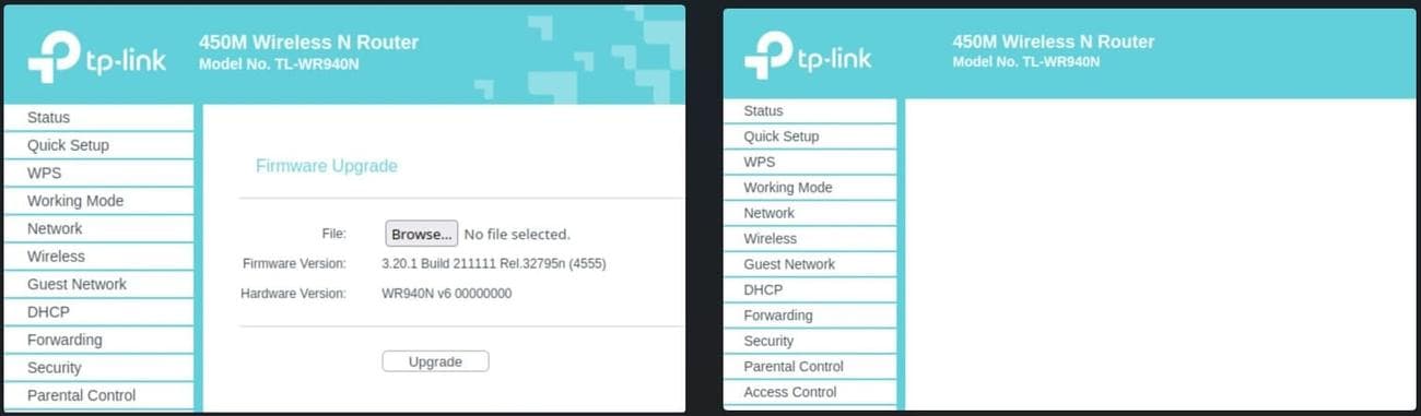 Τυπικό υλικολογισμικό (αριστερά) και trojanized (δεξιά) που εμποδίζει τις ενημερώσεις υλικολογισμικού