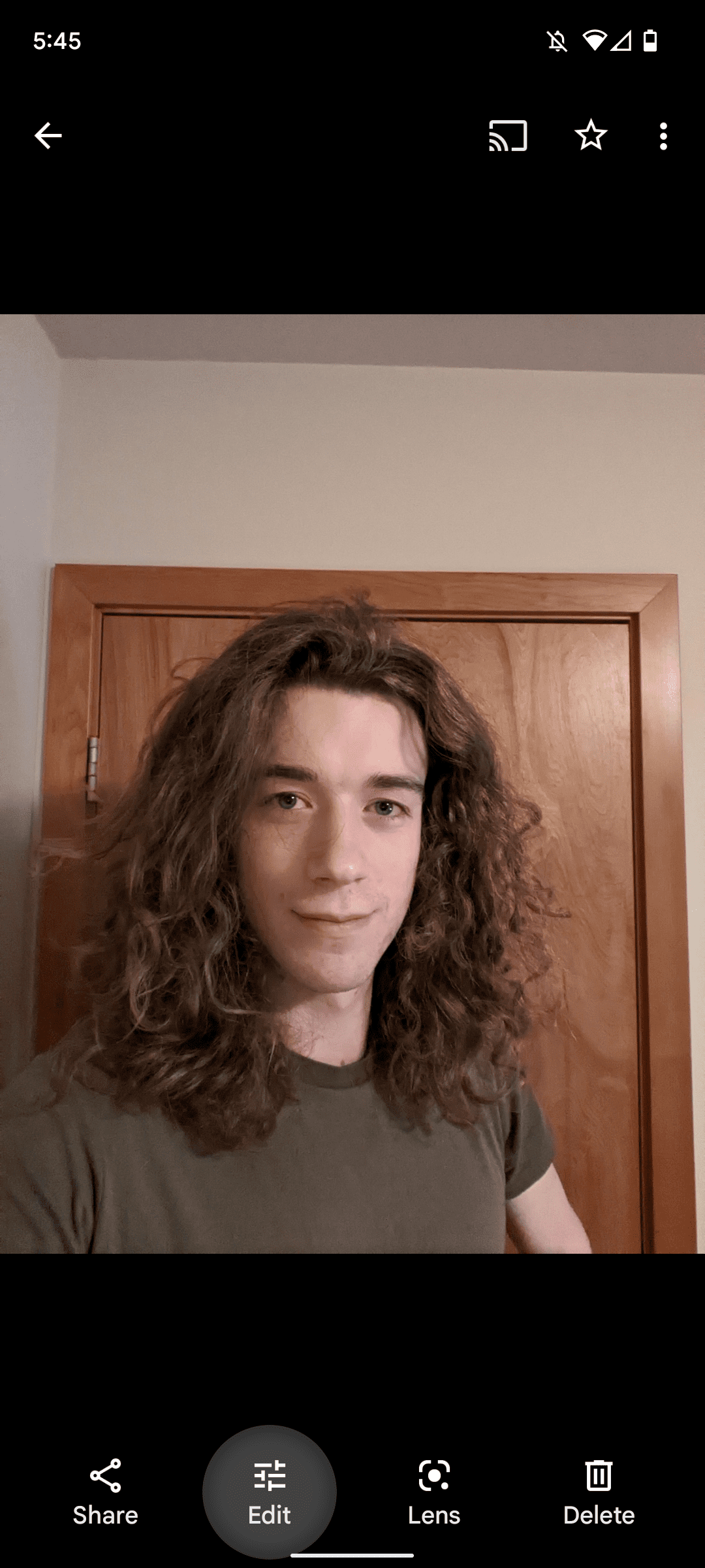 Google Photos image highlighting the Edit option