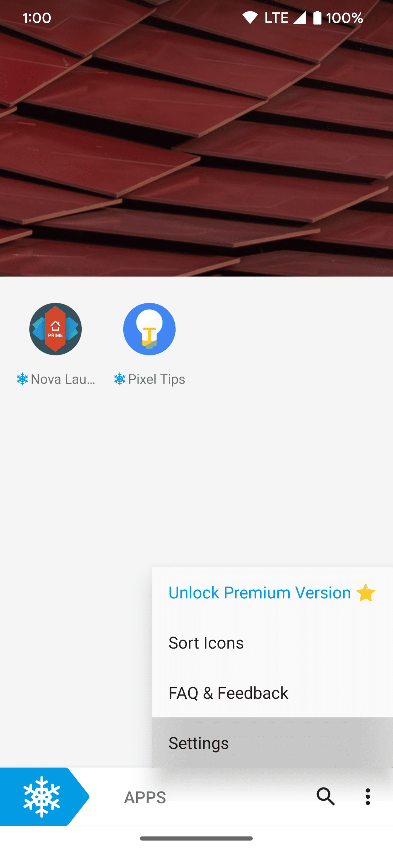 Αγγίξτε το μενού με τις τρεις κουκκίδες στην εφαρμογή Ice Box και μεταβείτε στις Ρυθμίσεις
