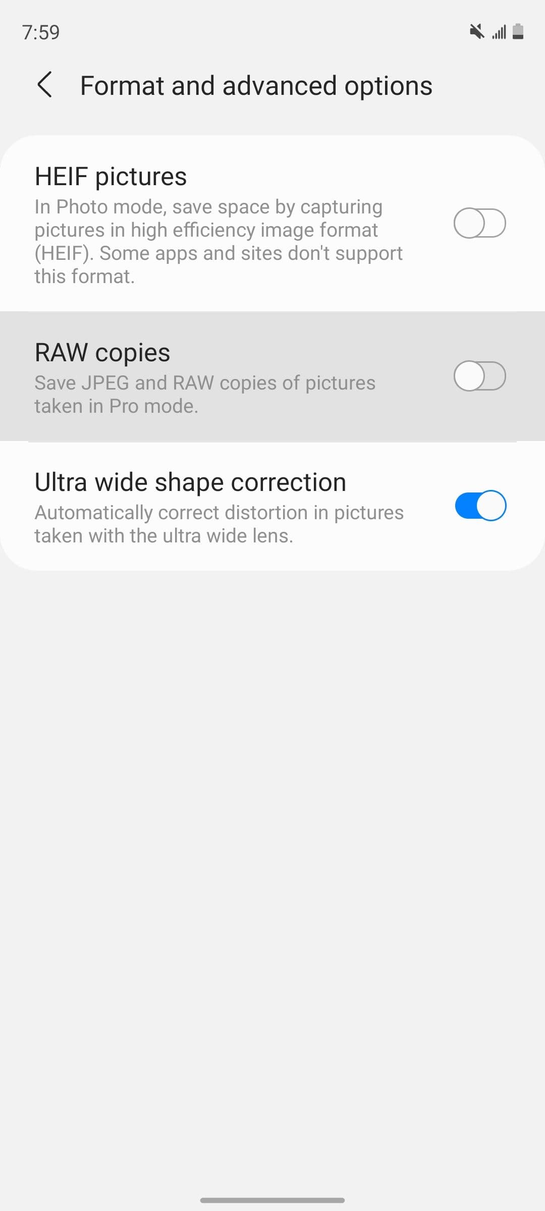 Turn on Raw copies in the Camera app's settings