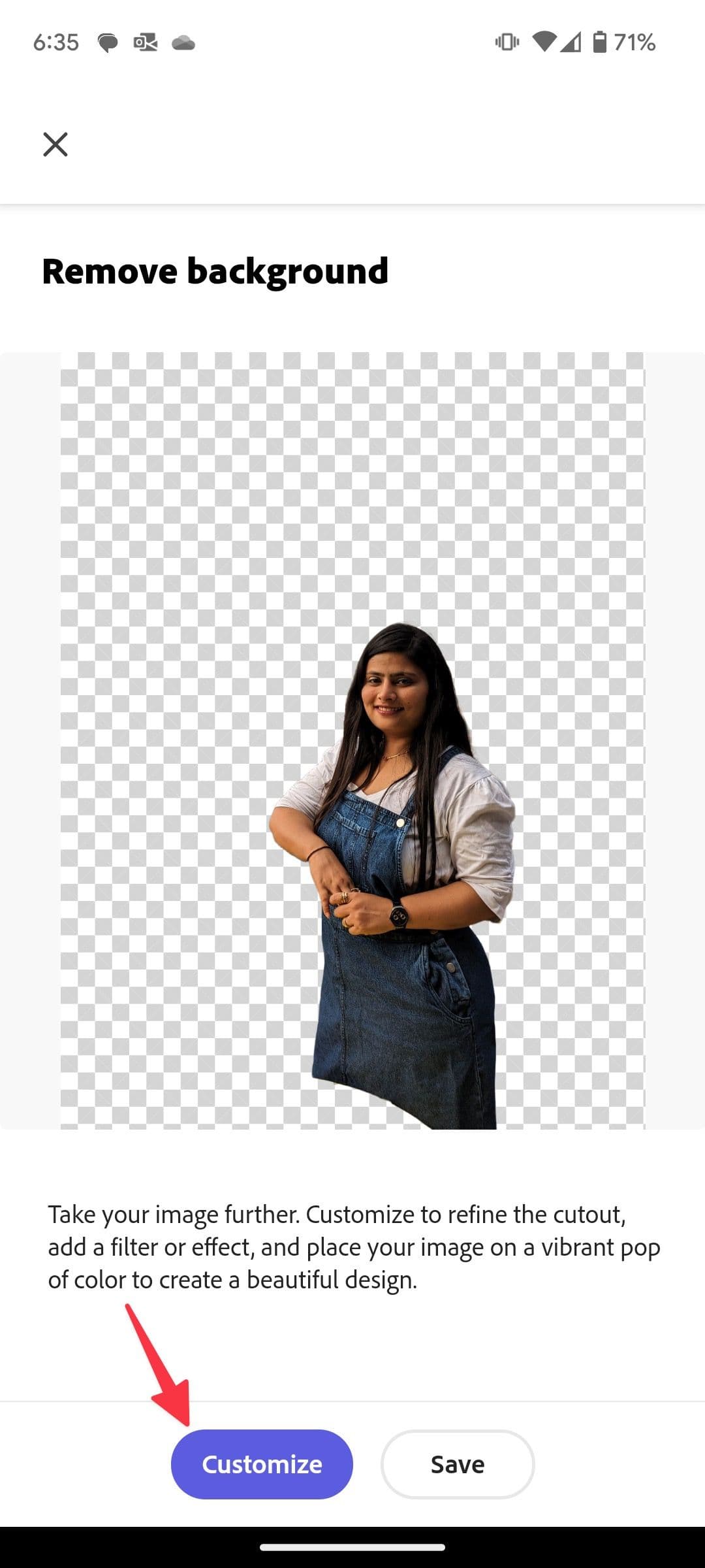 προσαρμόστε την εικόνα στο Adobe Express