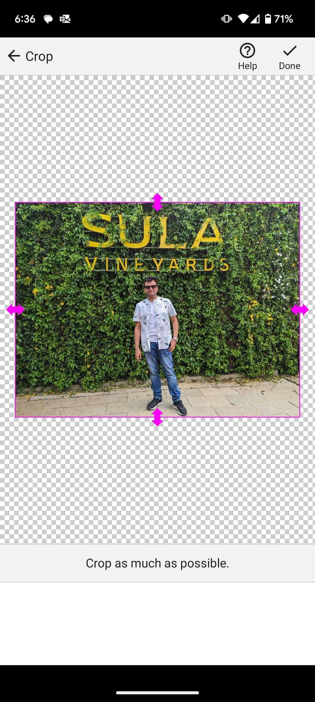 περικόψτε μια φωτογραφία σε γόμα φόντου