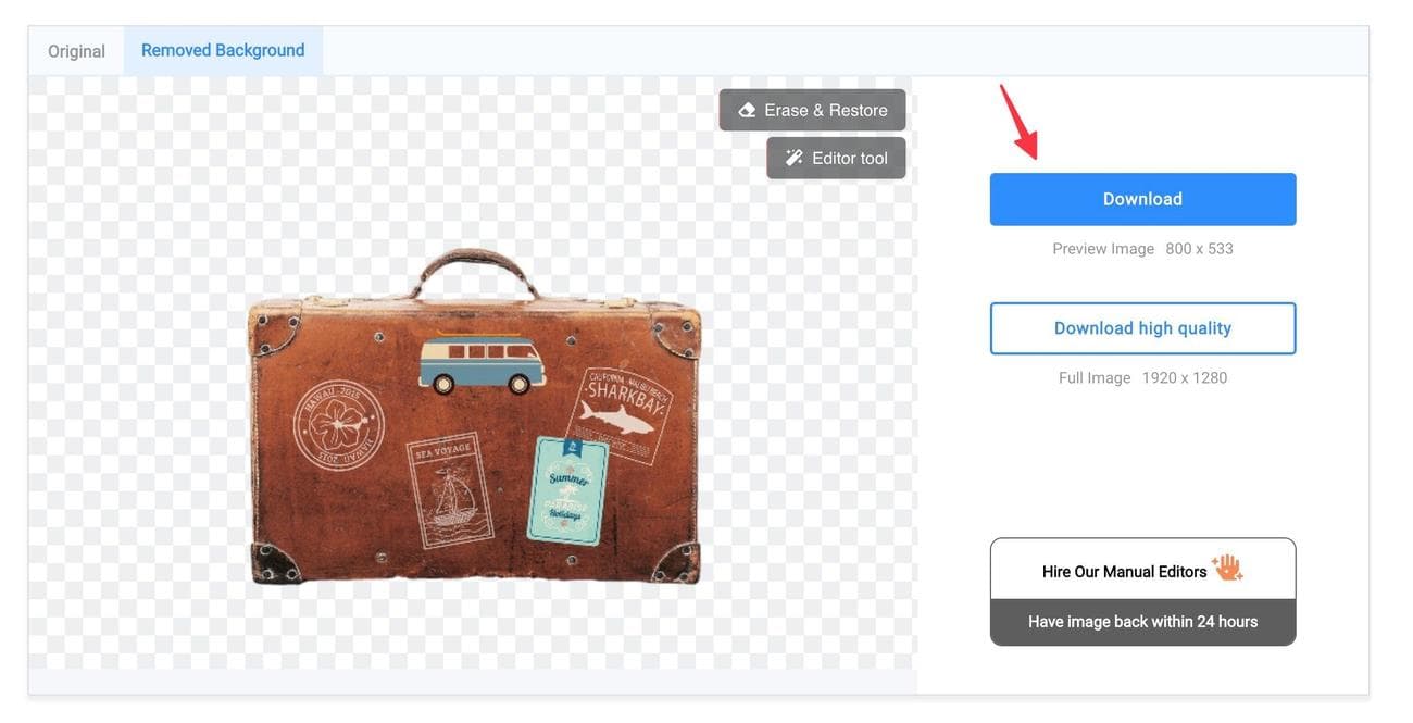 λήψη εικόνων στο remove.ai