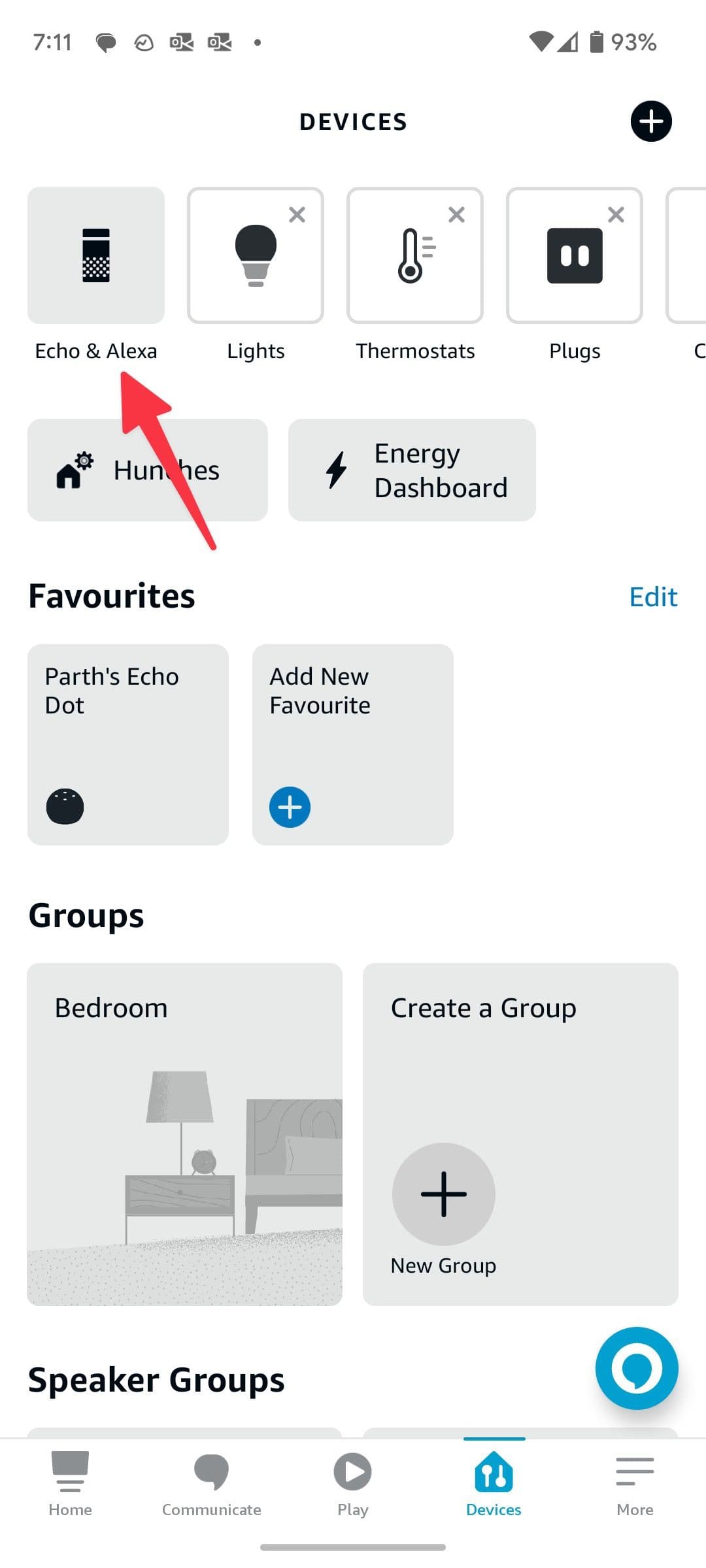 συσκευές echo στην εφαρμογή Alexa