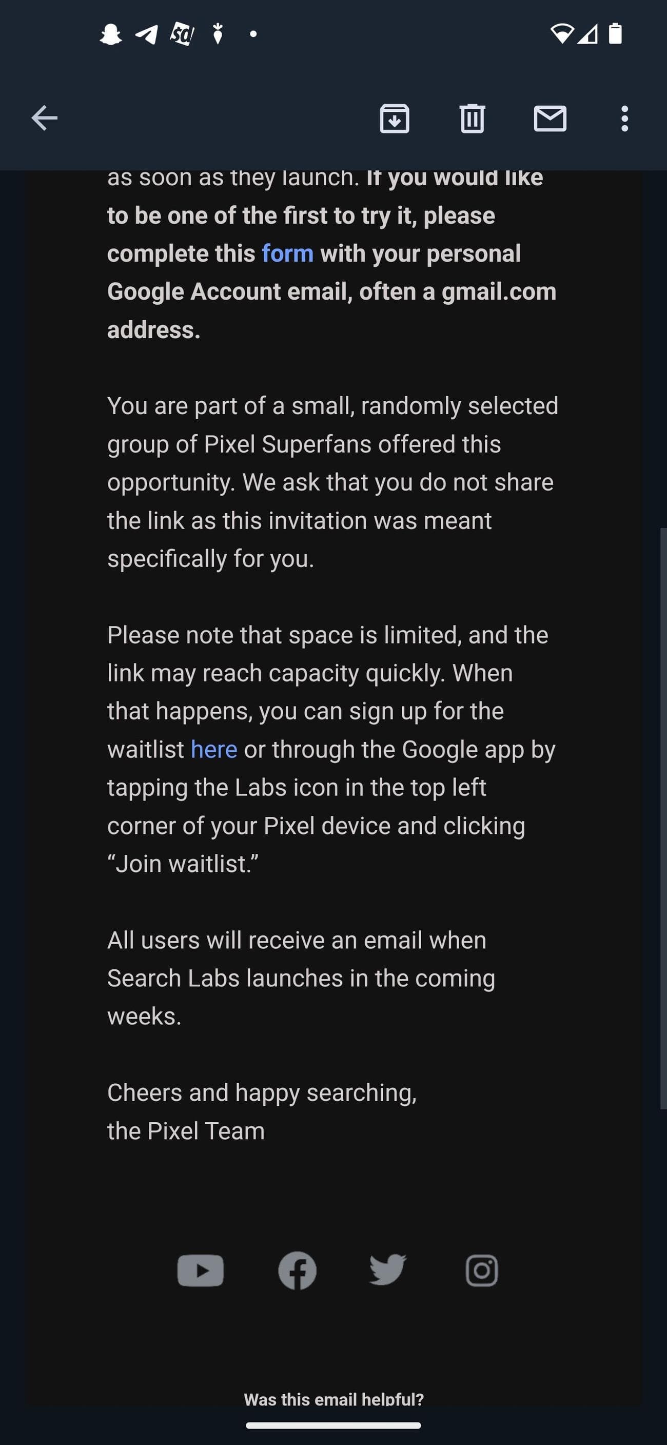 Πρόσβαση στο Google Pixel Superfans Priority Search Labs
