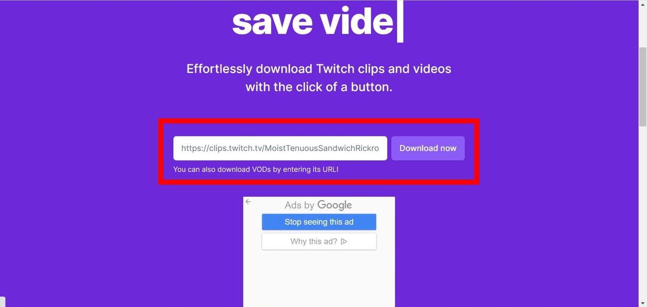 Στιγμιότυπο οθόνης του πλαισίου κειμένου συνδέσμου του Clipr στο Google Chrome