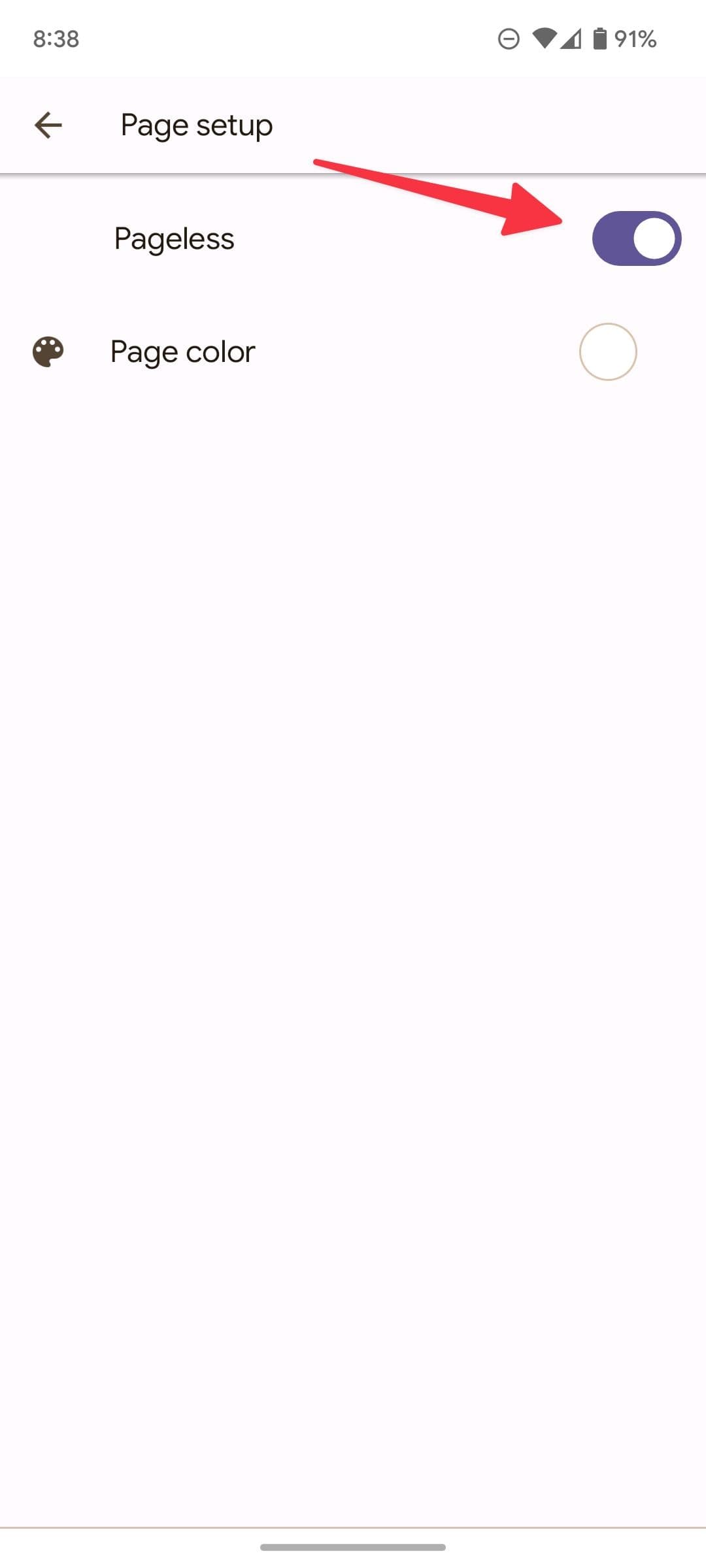 ενεργοποίηση χωρίς σελίδα στα Έγγραφα Google