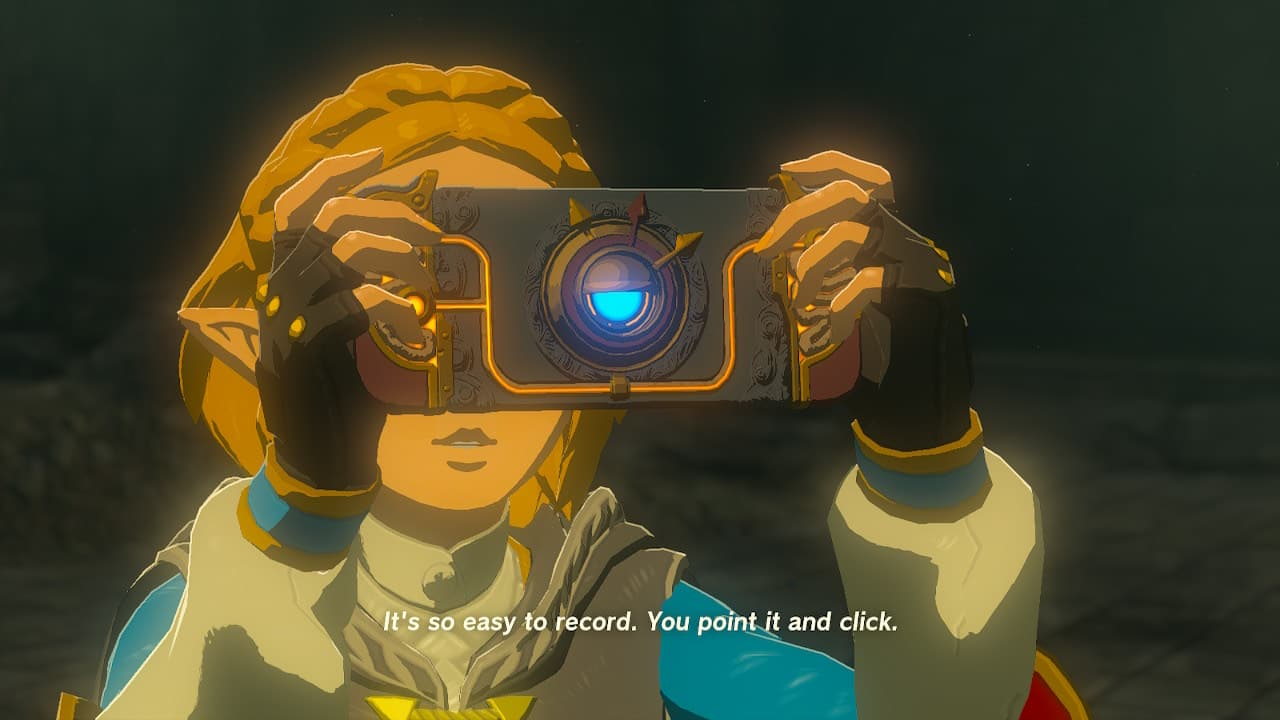 The Legend of Zelda: Tears of the Kingdom's Zelda takes a photo