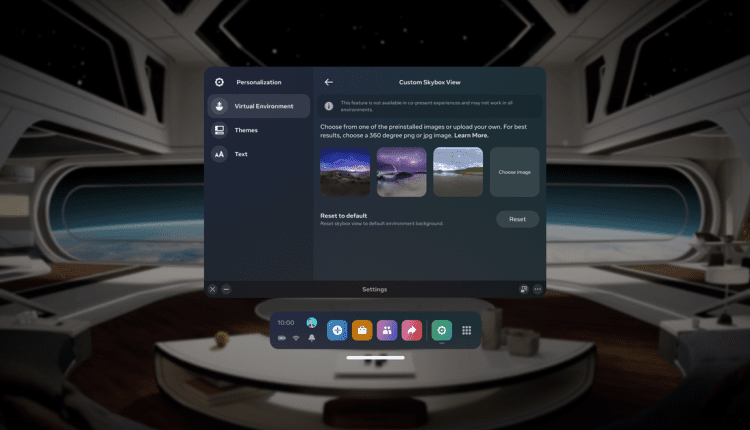 Η ενημέρωση της έκδοσης 54 του Meta Quest σάς επιτρέπει να προσαρμόσετε το Skybox σας
