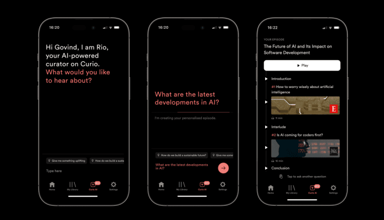 Η εφαρμογή ήχου δημοσιογραφίας Curio μπορεί πλέον να δημιουργεί εξατομικευμένα επεισόδια χρησιμοποιώντας AI
