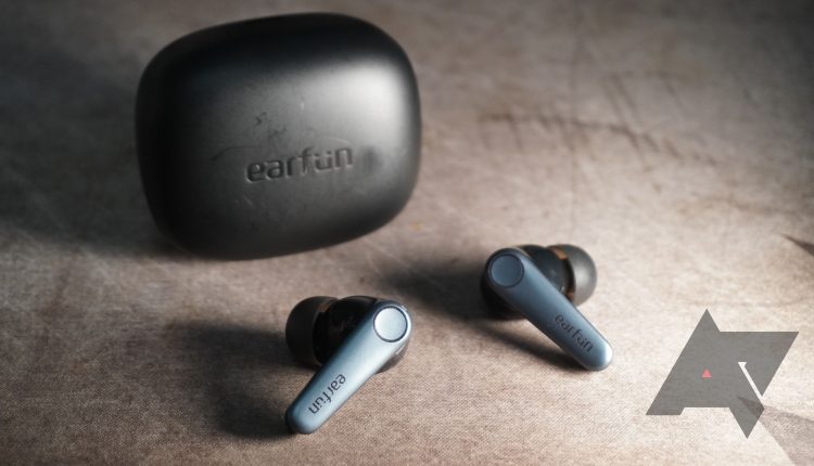 EarFun Air Pro 3 wireless earbuds on display