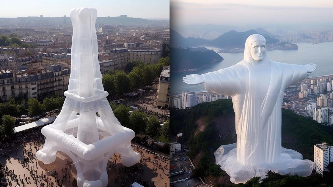 Τα μεγαλύτερα αξιοθέατα του κόσμου έγιναν φουσκωτά χάρη στην ΑΙ Τα μεγαλύτερα αξιοθέατα του κόσμου έγιναν φουσκωτά χάρη στην ΑΙ - Δείτε εικόνες