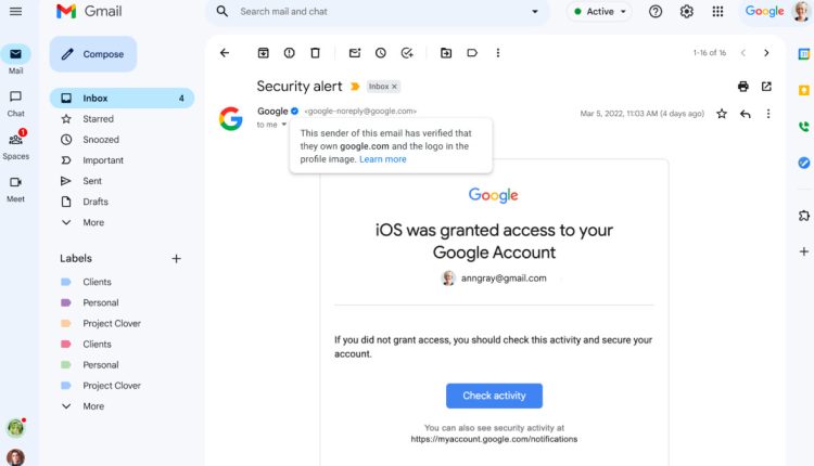 Το Gmail τραβάει ένα Twitter, προσθέτει μπλε σημάδια επιλογής σε επαληθευμένους λογαριασμούς
