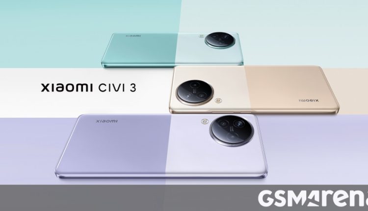 Το Xiaomi Civi 3 αποκαλύφθηκε με chipset Dimensity 8200 Ultra και διπλές κάμερες selfie 32 MP
