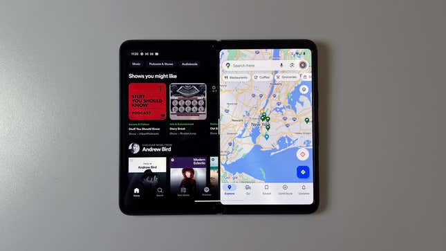 Having two apps open at once is rather handy, and the Fold’s size makes running each instance comfortable.