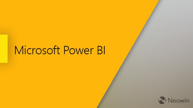 Microsoft Power BI yellow on the left grey on the right