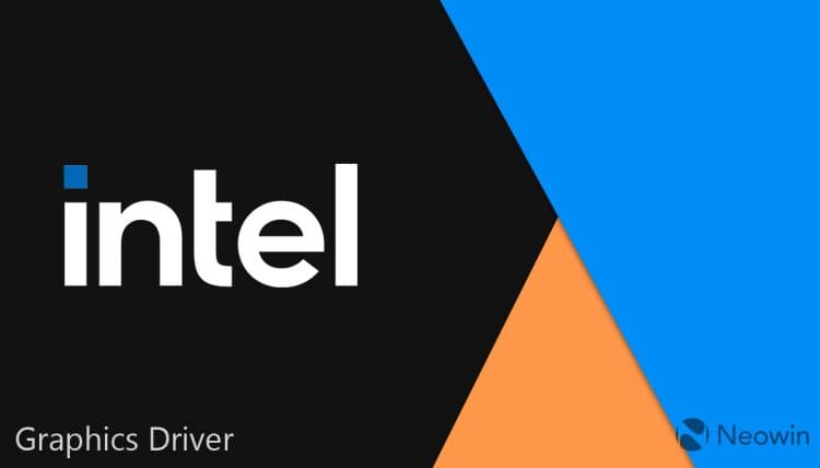 Intel graphics driver on an image with black background