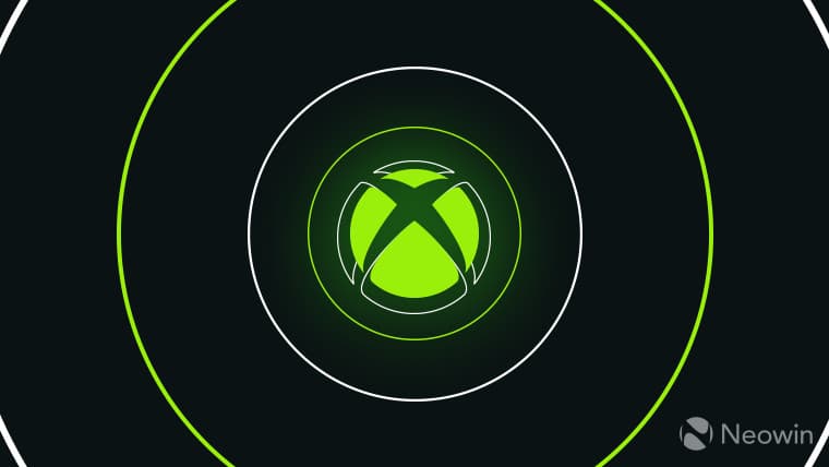 Xbox logo light green on dark grey background