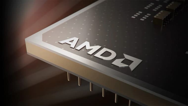 AMD logo on a chip