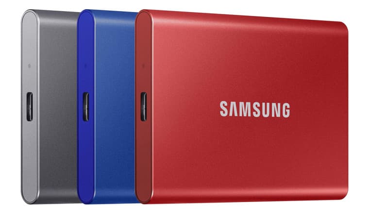Το Samsung T7 Portable SSD σε τρεις χρωματικές παραλλαγές