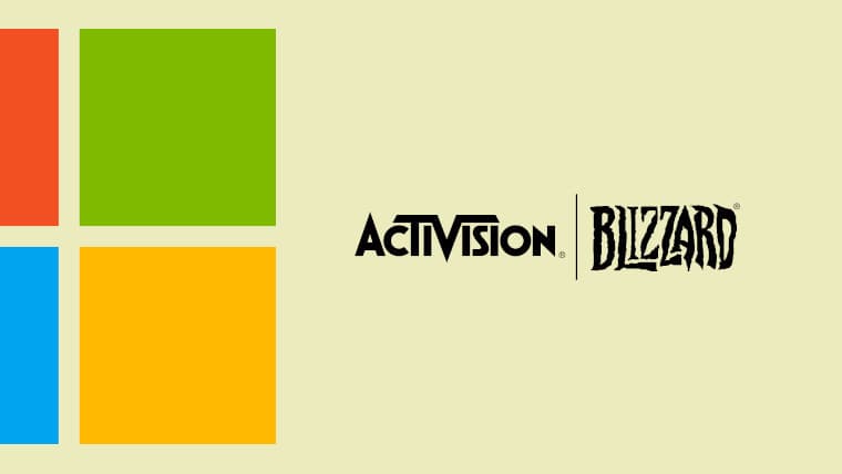 The Microsoft and Activision Blizzard logos