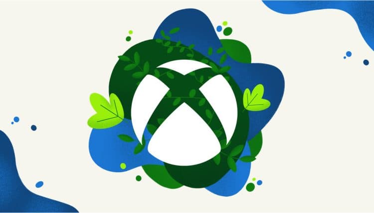 An Xbox Logo with green branches surrounding it