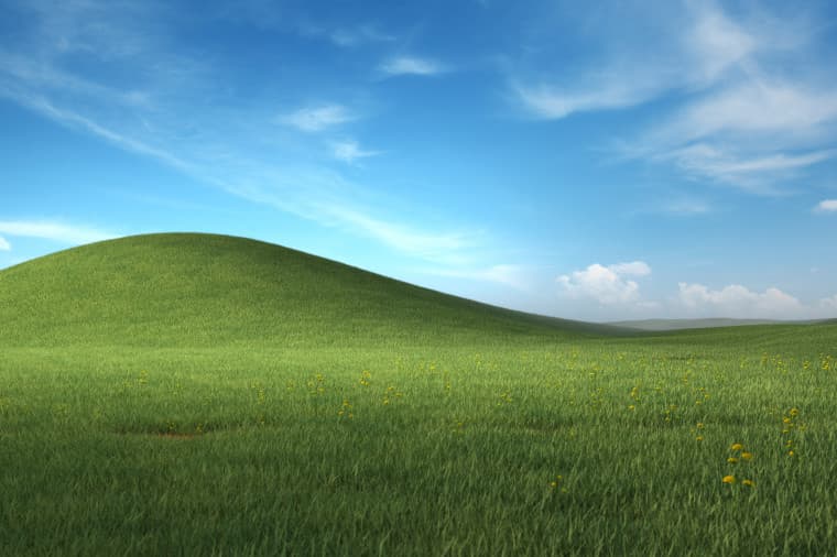 Windows XP Bliss wallpaper 4K render
