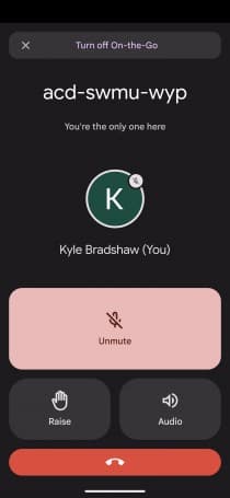 Προτροπή εν κινήσει στο Google Meet